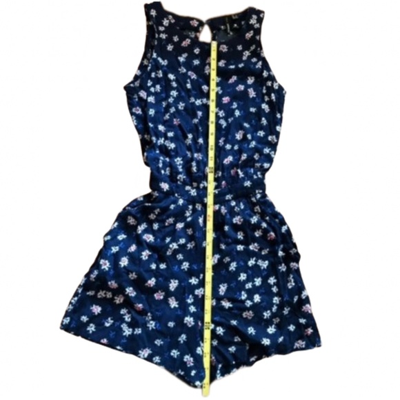 Mango ROMPER floral blue sleeveless shorts XXS - Picture 5 of 8